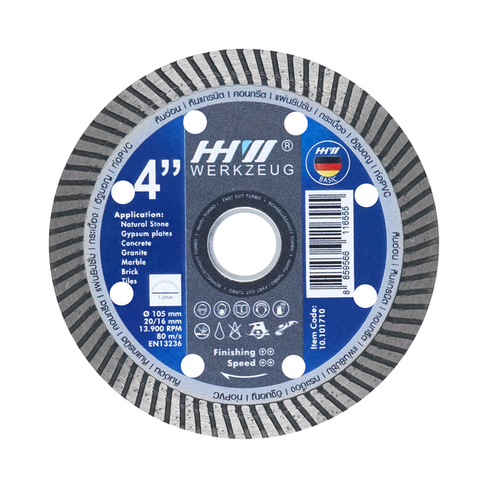 HHW ใบตัดเพชรเทอร์โบ ฟาสท์คัท Diamond cutting discs fast cut turbo