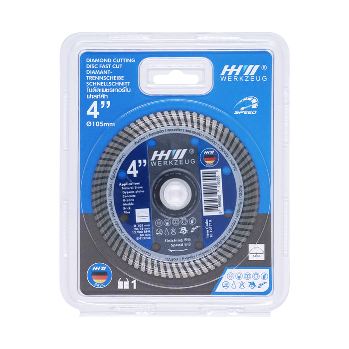 HHW ใบตัดเพชรเทอร์โบ ฟาสท์คัท Diamond cutting discs fast cut turbo