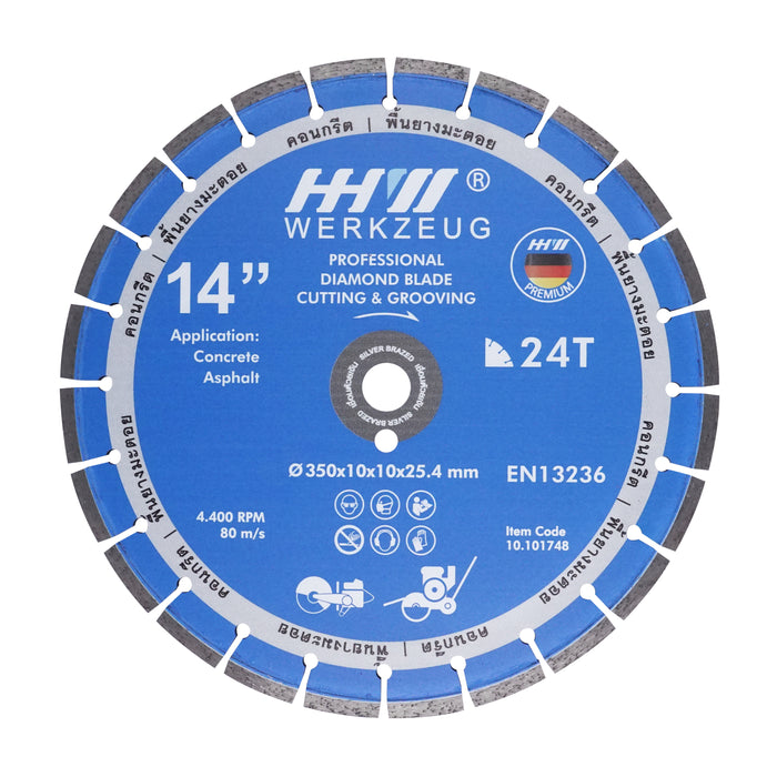 HHW ใบตัดถนน Cutting & Grooving / Diamond Cutting Disc Cutting & Grooving
