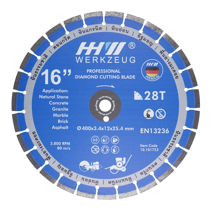 HHW ใบตัดถนน Silver Brazed / Diamond Cutting Discs Silver Brazed