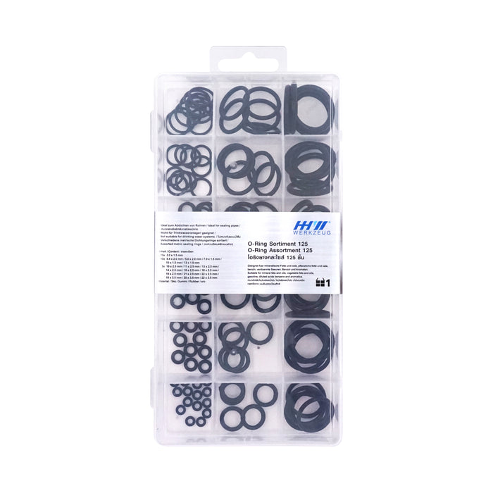 HHW โอริงยางคละไซส์ 125 ชิ้น O-Ring assortment