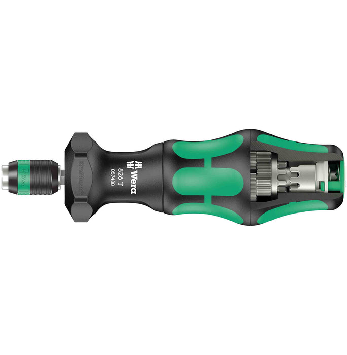 Wera ไขควง 826 T Kraftform Turbo bit-holding พร้อม Rapidaptor หัวจับแบบปลดเร็ว