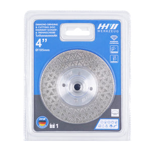 HHW ใบเจียรเพชรและตัด 4นิ้ว Diamond Grinding & Cutting Disc 4" 10.101356