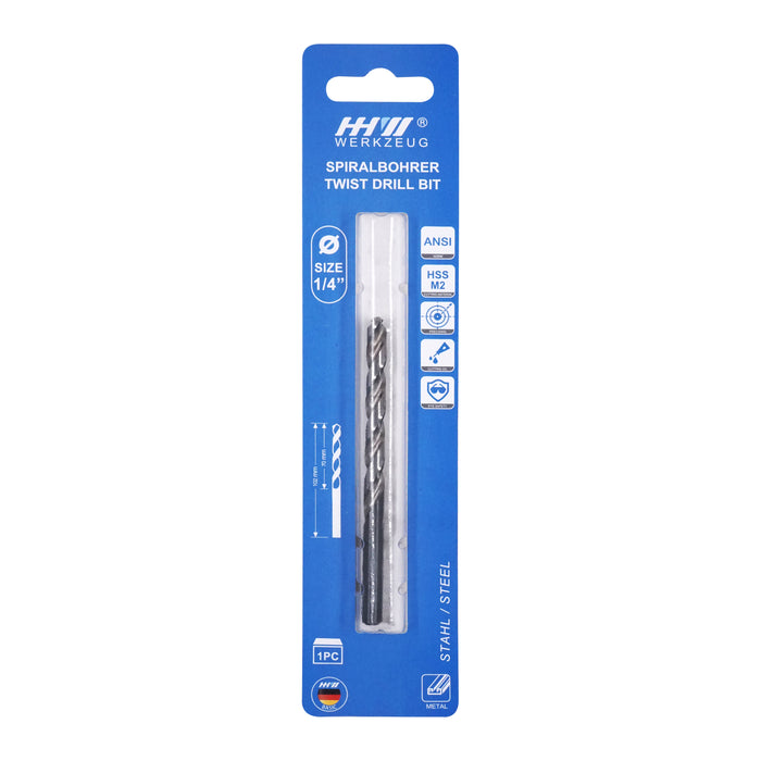 HHW ดอกสว่านเจาะเหล็ก Twist Drill Bit for Steel HSS ANSI