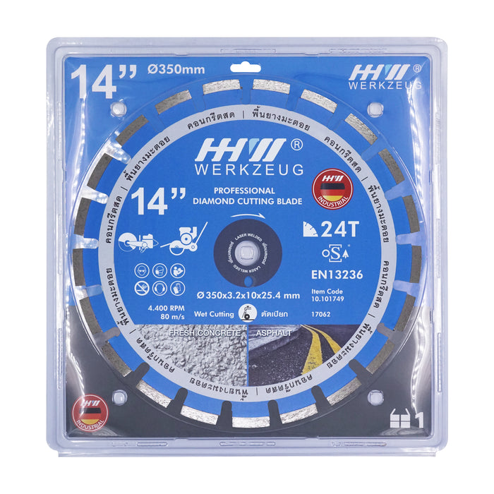 HHW ใบตัดถนน Laser Welded OSA / Diamond Cutting Disc Laser Welded OSA