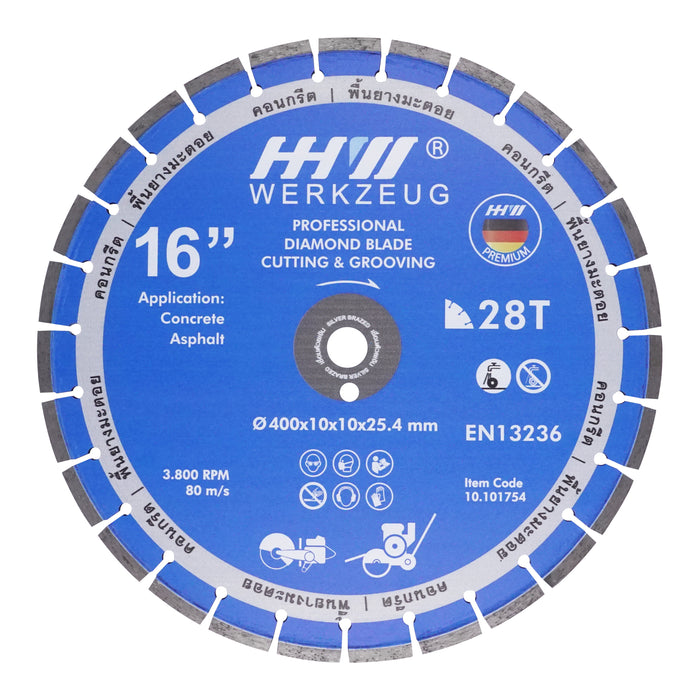 HHW ใบตัดถนน Cutting & Grooving / Diamond Cutting Disc Cutting & Grooving