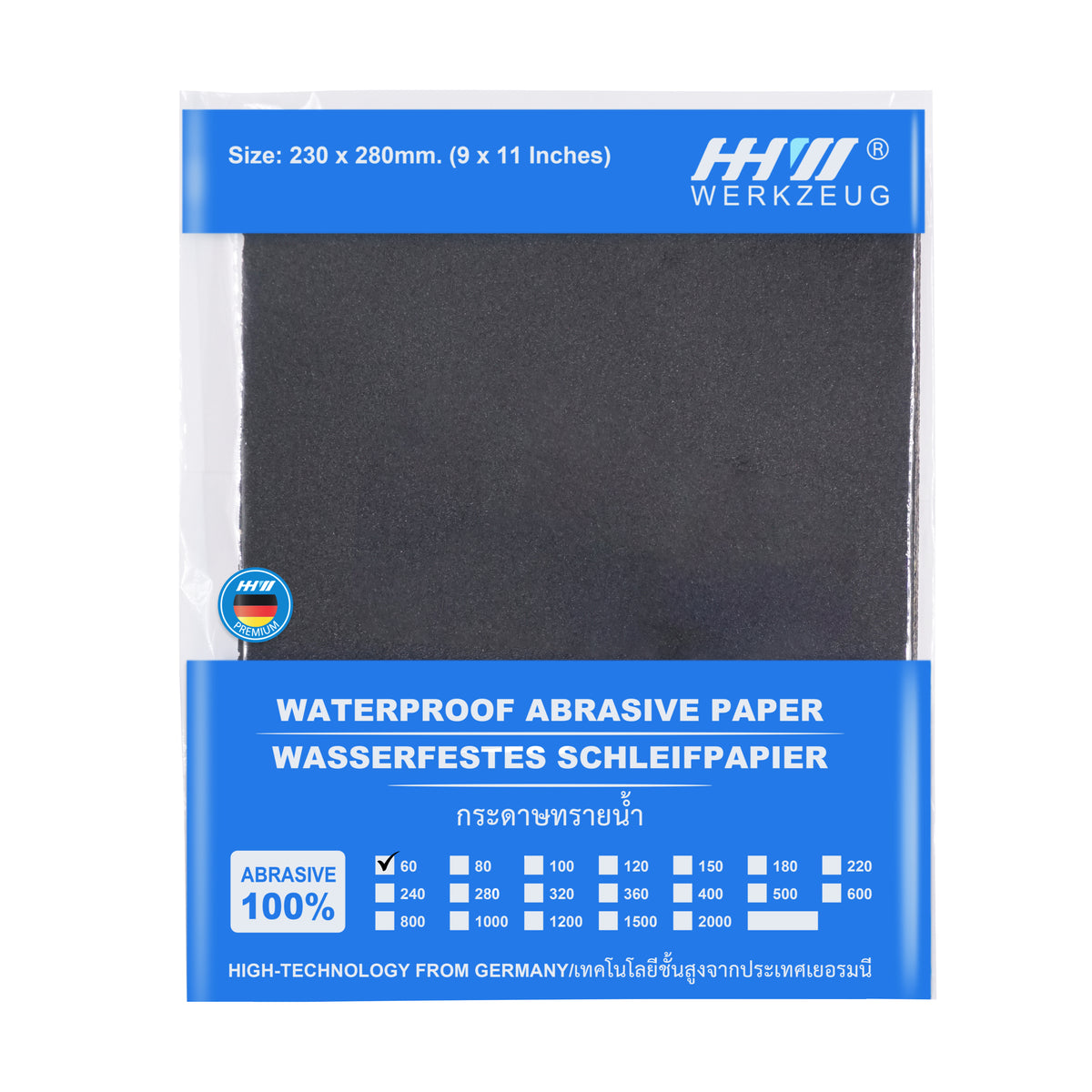 HHW กระดาษทรายน้ำ แพ็ค 5 แผ่น Waterproof sanding paper PACK@5PC — HH ...