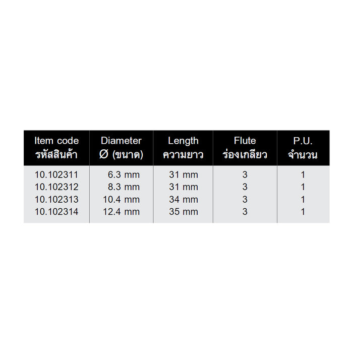 HHW ดอกเคาเตอร์ซิงค์ 3 ฟัน Counter Sink 90° DIN 335C TIN