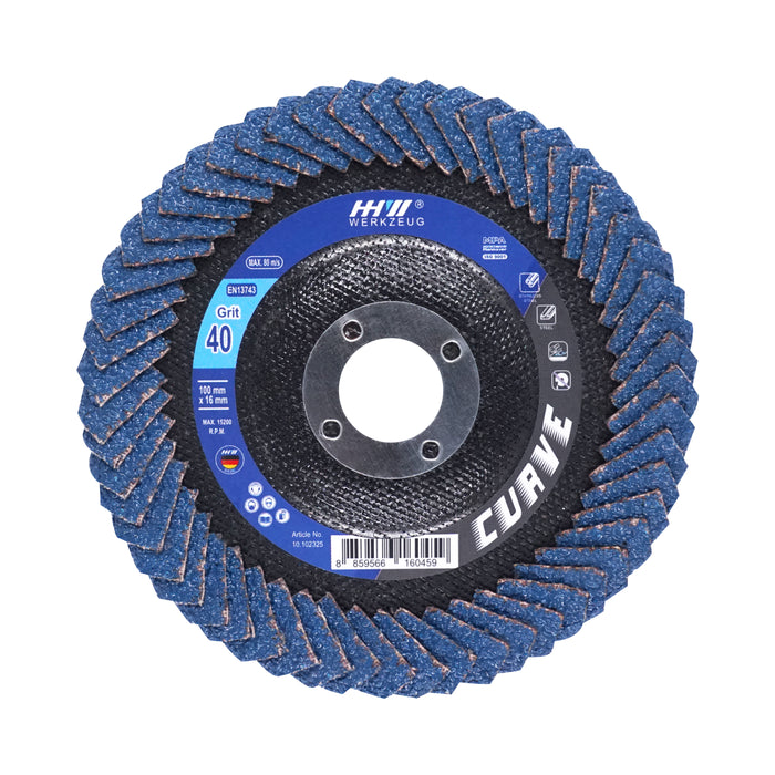 HHW ใบเจียรโค้ง 4 นิ้ว Flap disc Curve 4"