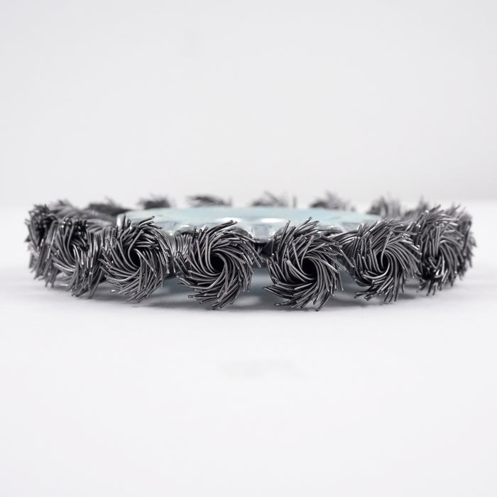 HHW แปรงลวดกลม (เหล็ก) Wheel brush knotted style