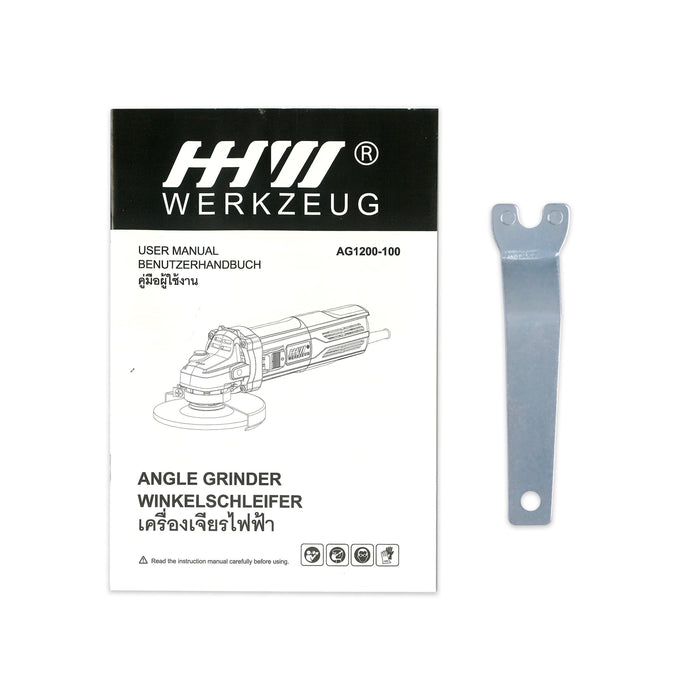 HHW เครื่องเจียรไฟฟ้า 1200 วัตต์ Angle Grinder Machine AG1200-100