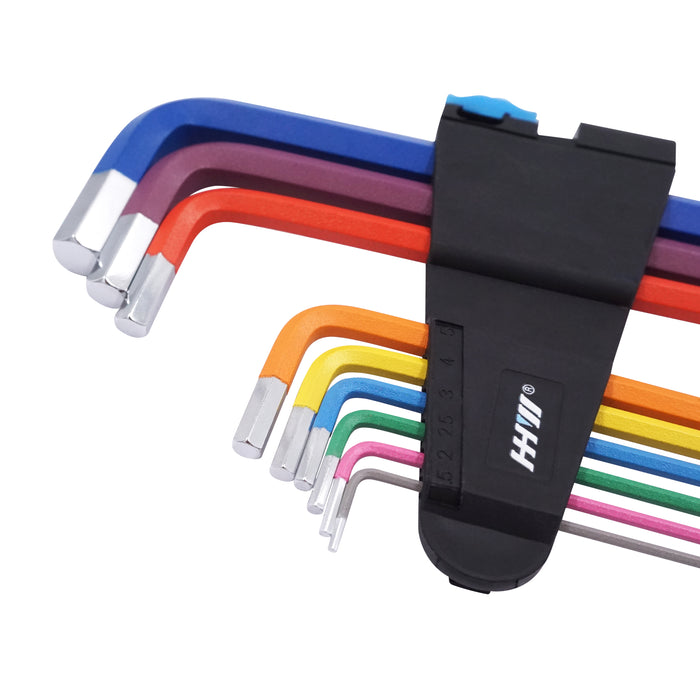 HHW ชุดประแจหกเหลี่ยม หัวบอล 9 Hex-Plus Multicolour L-Key Set Long