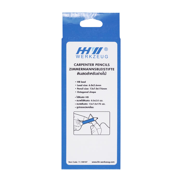 HHW ดินสอสำหรับช่างไม้ 12 แท่ง Carpenter's Pencil 12 pcs.