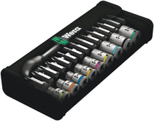Load image into Gallery viewer, WERA 8100 SA 8 Zyklop Metal Ratchet Set, with switch lever, 1/4&quot; drive, metric
