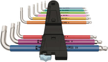 Load image into Gallery viewer, WERA 3950/9 Hex-Plus Multicolour Stainless 1, L-key set, metric, stainless
