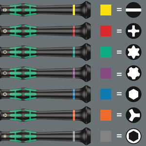 WERA Kraftform Micro-Set/12, Screwdriver set for electronic applications