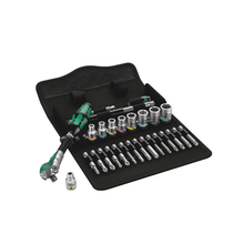 Load image into Gallery viewer, WERA 8100 SA 6 Zyklop Speed Ratchet Set, 1/4&quot; drive, metric
