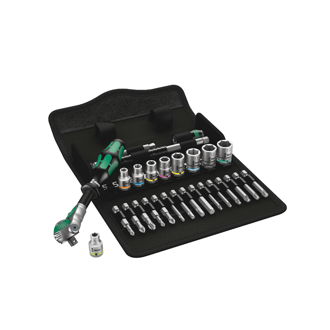 WERA 8100 SA 6 Zyklop Speed Ratchet Set, 1/4