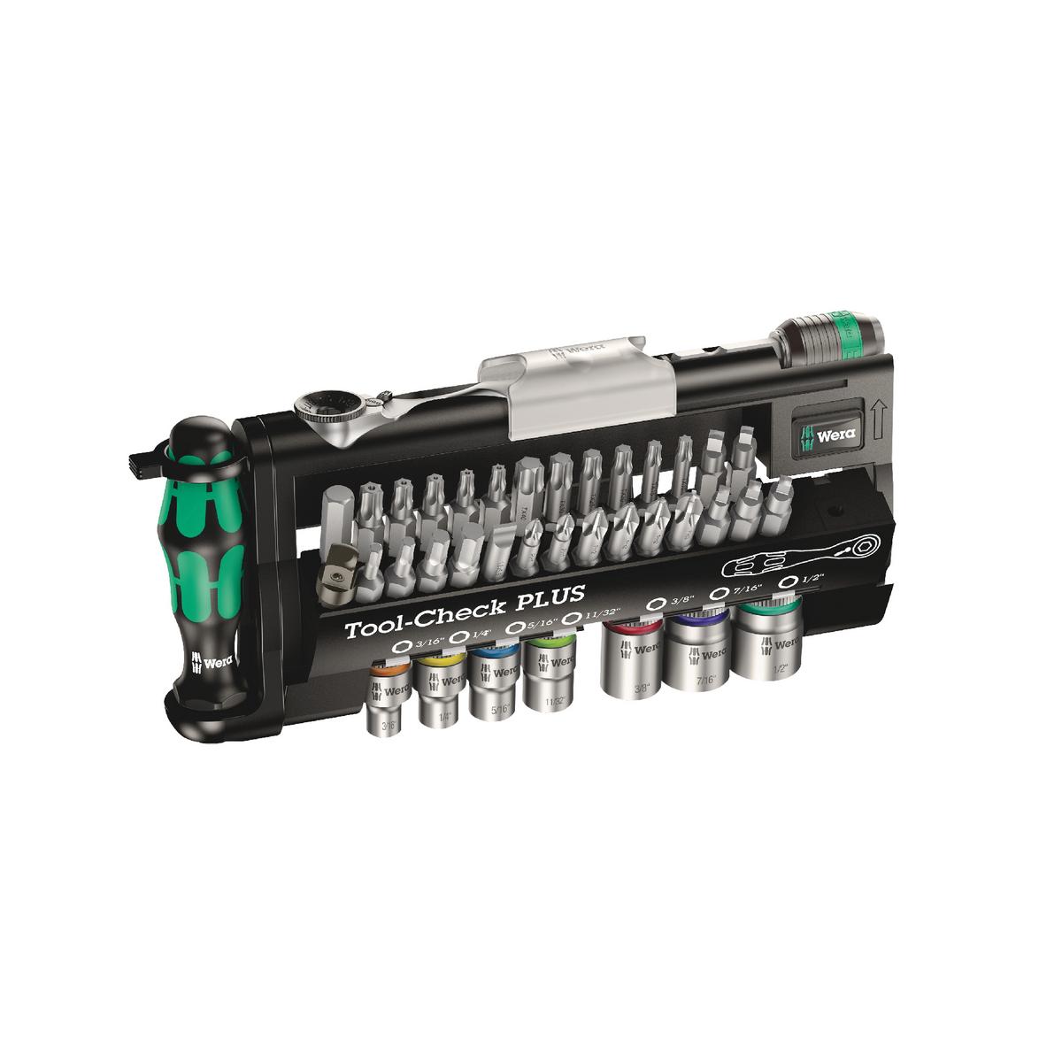 WERA Tool-Check PLUS Imperial, Bits assortment with ratchet +
