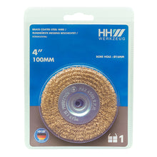 Load image into Gallery viewer, HHW แปรงลวดกลม (เหล็ก) Wire Wheel Brass Coated (steel)
