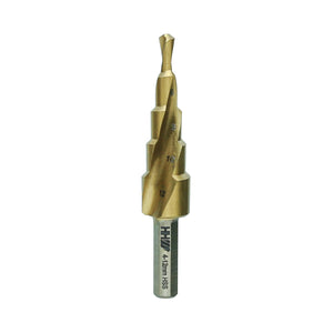 HHW ดอกสว่านทรงเจดีย์ HSS TIN / STEP DRILL BIT HSS TIN COATED