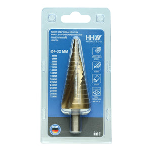 HHW ดอกสว่านทรงเจดีย์ HSS TIN / STEP DRILL BIT HSS TIN COATED