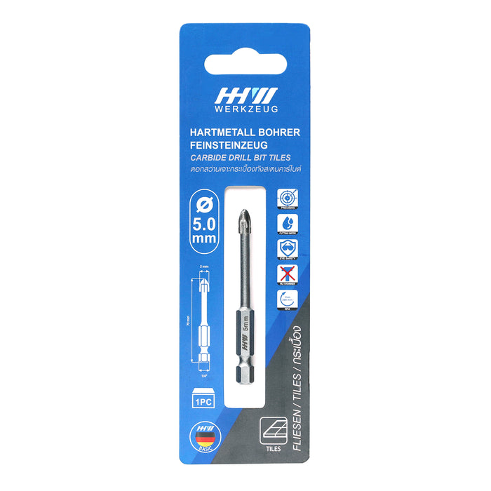 HHW ดอกสว่านคาร์ไบด์สำหรับกระเบื้อง / CARBIDE DRILL BIT FOR TILES