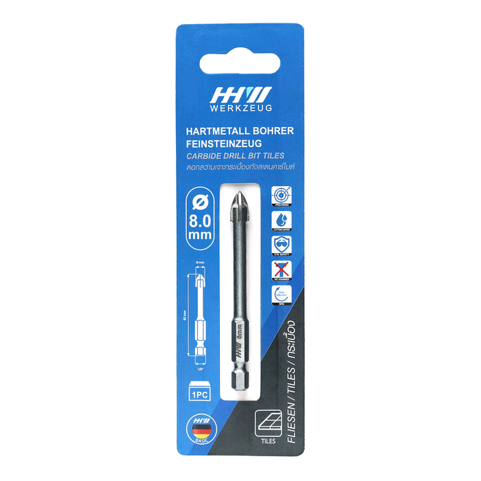 HHW ดอกสว่านคาร์ไบด์สำหรับกระเบื้อง / CARBIDE DRILL BIT FOR TILES