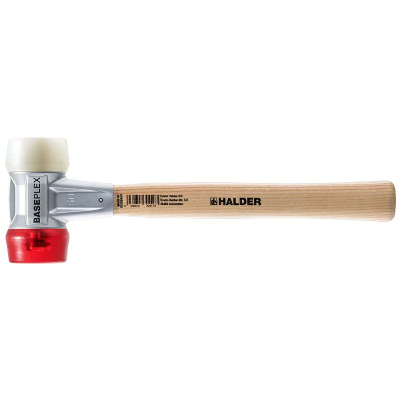 Halder Baseplex Soft-Face Hammer 18oz - Red/White Replaceable Face Hammer